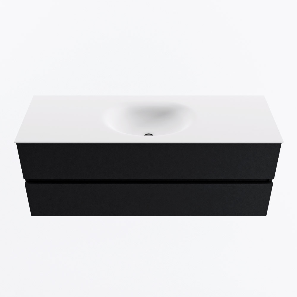 MONDIAZ VICA 130cm mueble de baño Urban 2 cajones. Lavabo MOON Centro sin orificio, color Talc. 5 MONDIAZ VICA 130cm mueble de baño Urban 2 cajones. Lavabo MOON Centro sin orificio, color Talc. - Imagen 5
