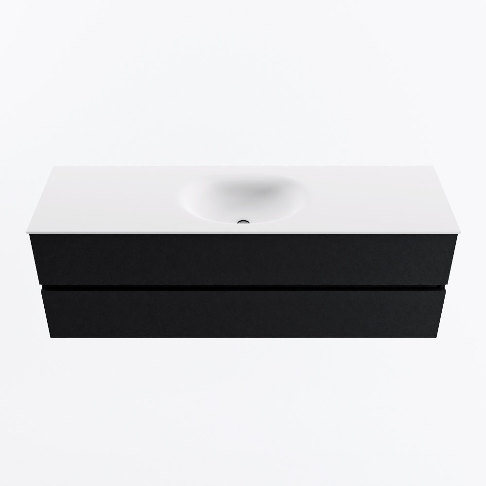 MONDIAZ VICA 150cm mueble de baño Urban 2 cajones. Lavabo MOON Centro sin orificio, color Talc. 5 MONDIAZ VICA 150cm mueble de baño Urban 2 cajones. Lavabo MOON Centro sin orificio, color Talc. - Imagen 5