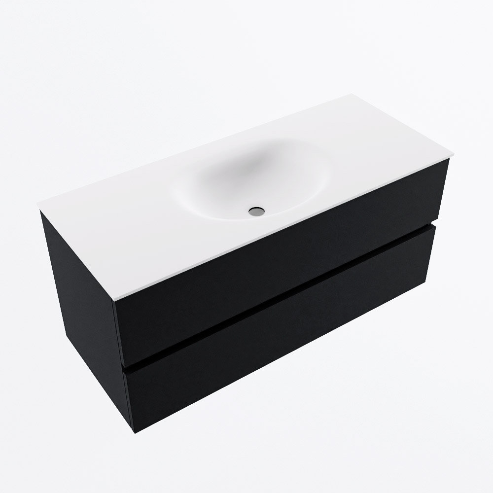 MONDIAZ VICA 110cm mueble de baño Urban 2 cajones. Lavabo MOON Centro sin orificio, color Talc. 6 MONDIAZ VICA 110cm mueble de baño Urban 2 cajones. Lavabo MOON Centro sin orificio, color Talc. - Imagen 6