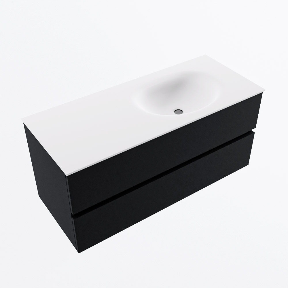 MONDIAZ VICA 110cm mueble de baño Urban 2 cajones. Lavabo MOON Derecho sin orificio, color Talc. 6 MONDIAZ VICA 110cm mueble de baño Urban 2 cajones. Lavabo MOON Derecho sin orificio, color Talc. - Imagen 6