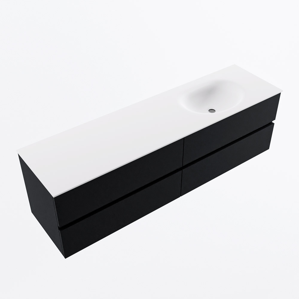 MONDIAZ VICA 170cm mueble de baño Urban 4 cajones. Lavabo MOON Derecho sin orificio, color Talc. 6 MONDIAZ VICA 170cm mueble de baño Urban 4 cajones. Lavabo MOON Derecho sin orificio, color Talc. - Imagen 6