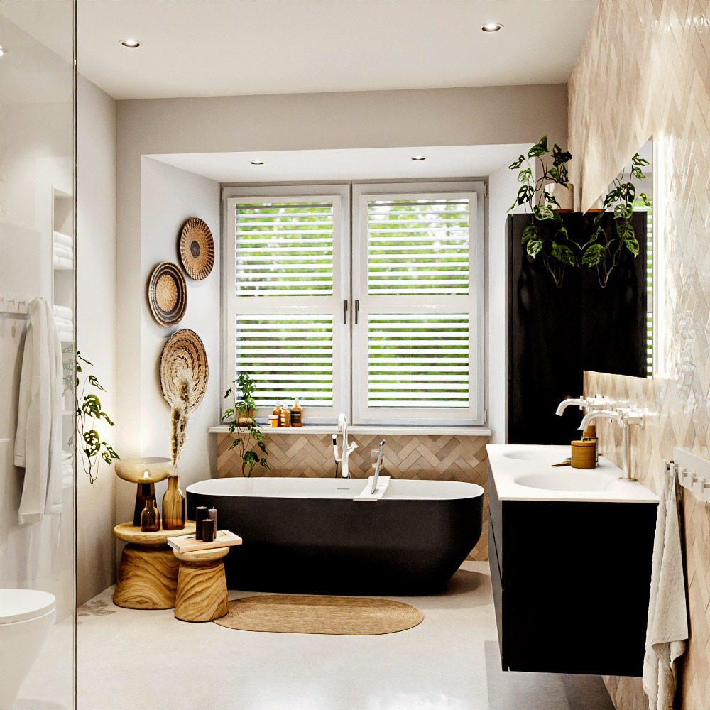 MONDIAZ VICA 150cm mueble de baño Urban 4 cajones. Lavabo MOON Doble 2 orificios, color Talc. 3 MONDIAZ VICA 150cm mueble de baño Urban 4 cajones. Lavabo MOON Doble 2 orificios, color Talc. - Imagen 3