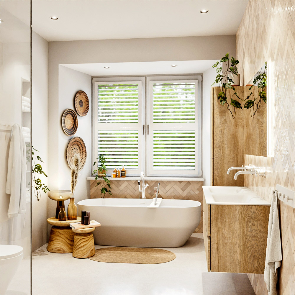 MONDIAZ VICA 120cm mueble de baño Washed Oak 2 cajones. Lavabo CLOUD Doble sin orificio, color Talc. 3 MONDIAZ VICA 120cm mueble de baño Washed Oak 2 cajones. Lavabo CLOUD Doble sin orificio, color Talc. - Imagen 3