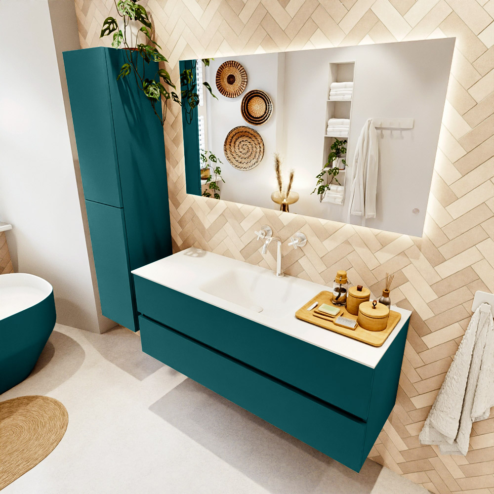 MONDIAZ VICA 130cm mueble de baño Smag 2 cajones. Lavabo CLOUD Centro 1 orificio, color Talc. 1 MONDIAZ VICA 130cm mueble de baño Smag 2 cajones. Lavabo CLOUD Centro 1 orificio