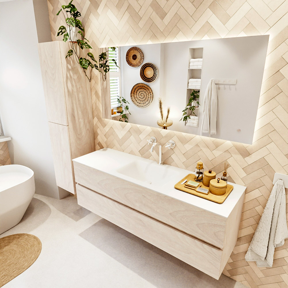 MONDIAZ VICA 150cm mueble de baño Underlayment 2 cajones. Lavabo CLOUD Centro 1 orificio, color Talc. 1 MONDIAZ VICA 150cm mueble de baño Underlayment 2 cajones. Lavabo CLOUD Centro 1 orificio
