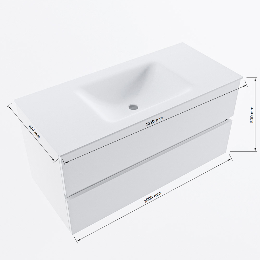 MONDIAZ VICA 100cm mueble de baño Washed Oak 2 cajones. Lavabo CLOUD Centro 1 orificio, color Talc. 8 MONDIAZ VICA 100cm mueble de baño Washed Oak 2 cajones. Lavabo CLOUD Centro 1 orificio, color Talc. - Imagen 8
