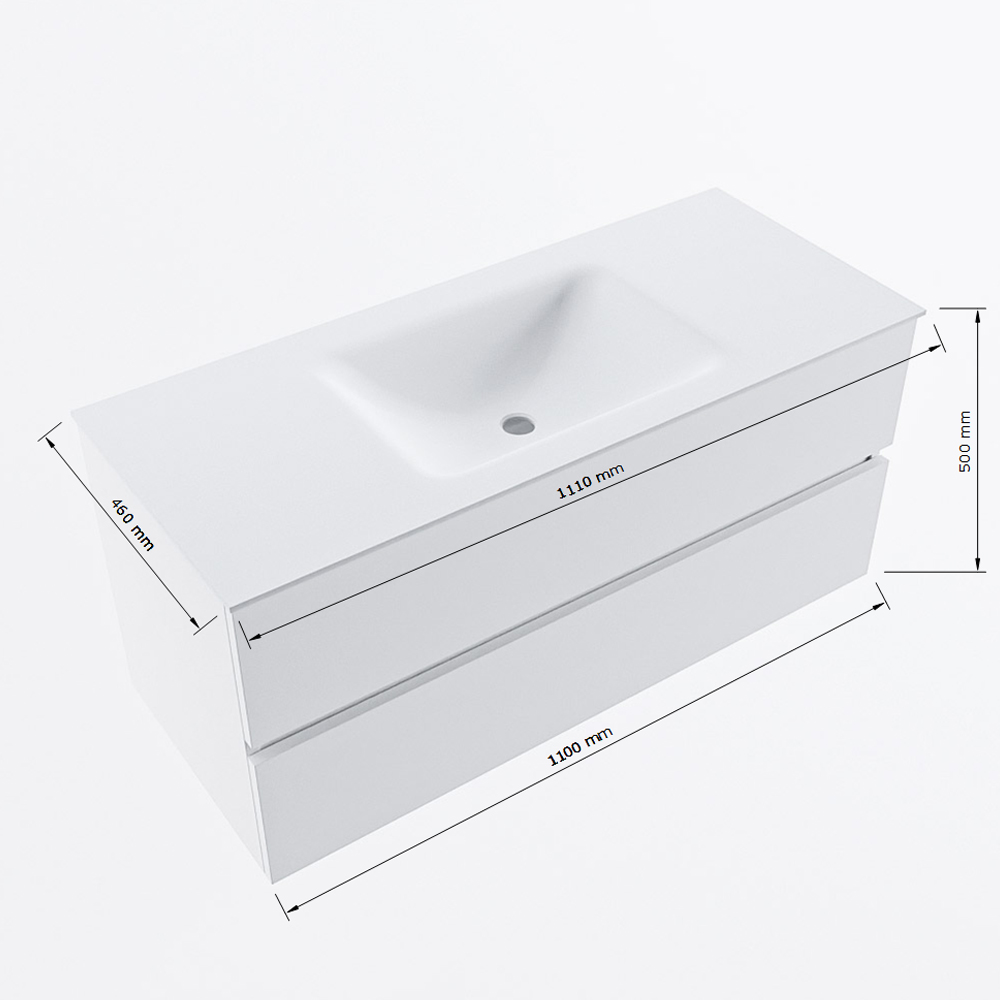 MONDIAZ VICA 110cm mueble de baño Linen 2 cajones. Lavabo CLOUD Centro 1 orificio, color Talc. 8 MONDIAZ VICA 110cm mueble de baño Linen 2 cajones. Lavabo CLOUD Centro 1 orificio, color Talc. - Imagen 8
