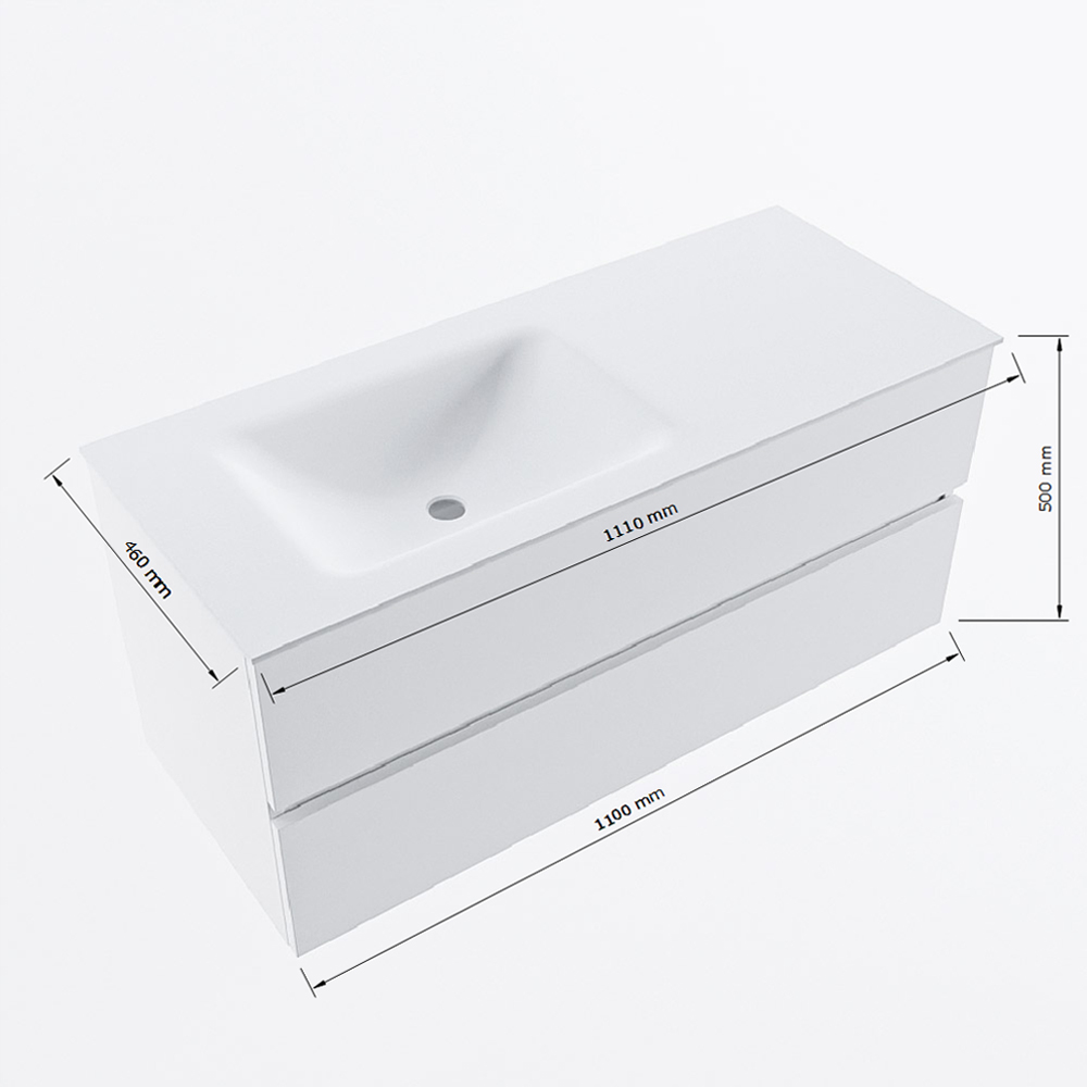 MONDIAZ VICA 110cm mueble de baño Smag 2 cajones. Lavabo CLOUD Izquierda 1 orificio, color Talc. 8 MONDIAZ VICA 110cm mueble de baño Smag 2 cajones. Lavabo CLOUD Izquierda 1 orificio, color Talc. - Imagen 8