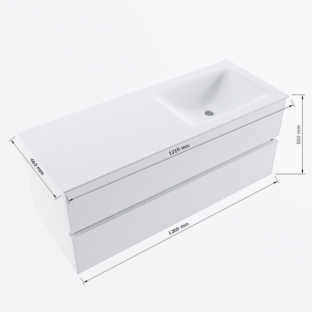 MONDIAZ VICA 120cm mueble de baño Smag 2 cajones. Lavabo CLOUD Derecho 1 orificio, color Talc. 8 MONDIAZ VICA 120cm mueble de baño Smag 2 cajones. Lavabo CLOUD Derecho 1 orificio, color Talc. - Imagen 8