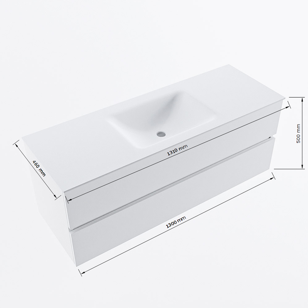 MONDIAZ VICA 130cm mueble de baño Antracite 2 cajones. Lavabo CLOUD Centro 1 orificio, color Talc. 8 MONDIAZ VICA 130cm mueble de baño Antracite 2 cajones. Lavabo CLOUD Centro 1 orificio, color Talc. - Imagen 8
