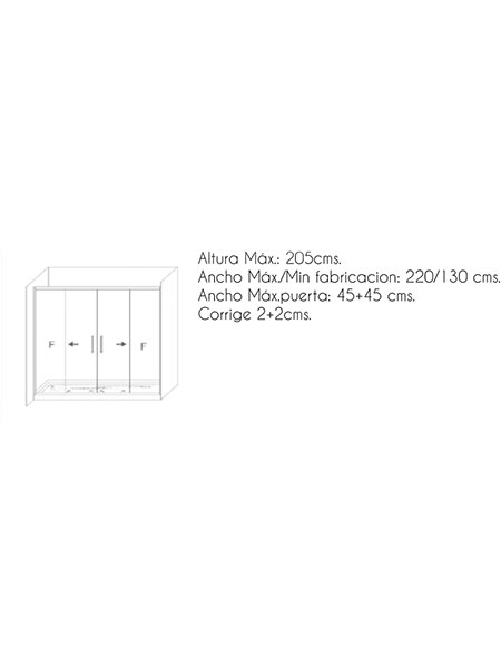 Mampara de ducha Capri 4P puertas/fijos lacado blanco 164 - 168 x 199 cms cristal transparente 6 Mampara de ducha Capri 4P puertas/fijos lacado blanco 164 - 168 x 199 cms cristal transparente - Imagen 6