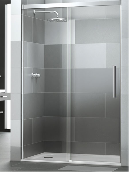 Mampara de ducha Elba 6 puerta/fijo cromo 140 x 195 cms cristal transparente