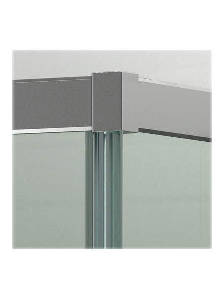 Mampara de ducha Évora Angular puerta/fijo cromo 90x90 x 195 cms cristal transparente 5 Mampara de ducha Évora Angular puerta/fijo cromo 90x90 x 195 cms cristal transparente - Imagen 5