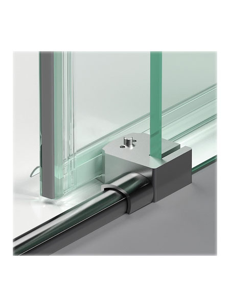 Mampara de ducha Évora 2P + L puerta/fijo/lateral cromo 100x80 x 195 cms cristal transparente 3 Mampara de ducha Évora 2P + L puerta/fijo/lateral cromo 100x80 x 195 cms cristal transparente - Imagen 3