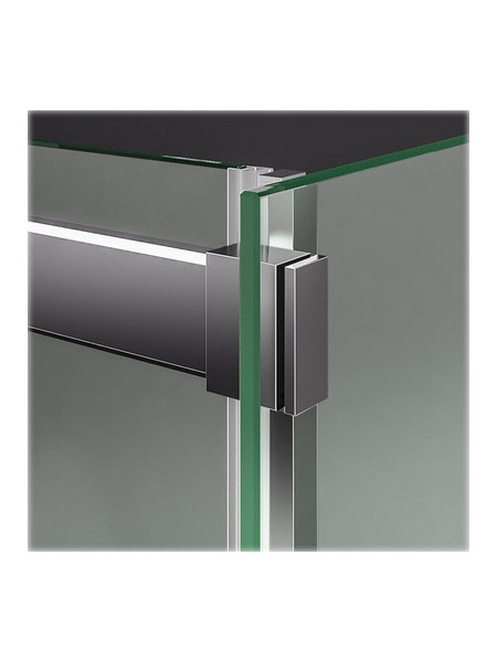 Mampara de ducha Évora 2P + L puerta/fijo/lateral cromo 140x80 x 195 cms cristal transparente 4 Mampara de ducha Évora 2P + L puerta/fijo/lateral cromo 140x80 x 195 cms cristal transparente - Imagen 4