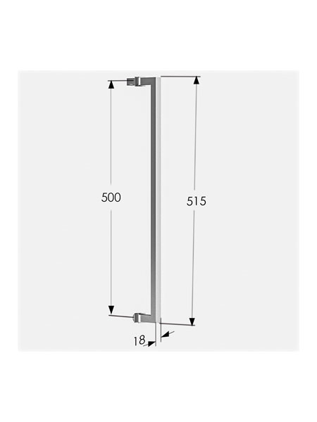 Mampara de ducha Évora 2P puerta/fijo cromo 160 x 195 cms cristal transparente 2 Mampara de ducha Évora 2P puerta/fijo cromo 160 x 195 cms cristal transparente - Imagen 2