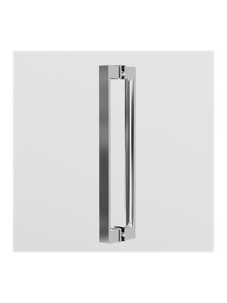 Mampara de ducha Ginebra 3P + L puertas/lateral cromo 100x80 x 195 cms cristal transparente 2 Mampara de ducha Ginebra 3P + L puertas/lateral cromo 100x80 x 195 cms cristal transparente - Imagen 2
