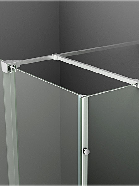 Mampara de ducha London 2P + L puerta/fijo acero inoxidable 140x80 x 195 cms cristal transparente 2 Mampara de ducha London 2P + L puerta/fijo acero inoxidable 140x80 x 195 cms cristal transparente - Imagen 2