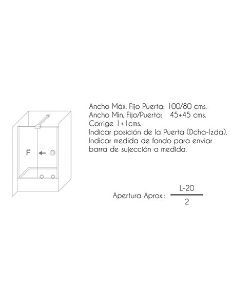 Mampara de bañera London 2P puerta/fijo acero inoxidable 100 x 147 cms cristal transparente 5 Mampara de bañera London 2P puerta/fijo acero inoxidable 100 x 147 cms cristal transparente - Imagen 5
