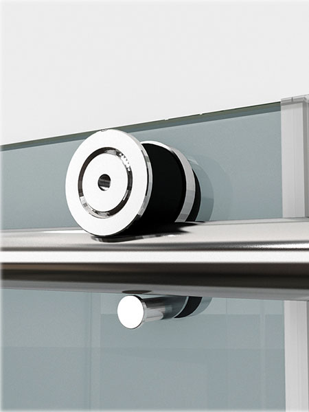 Mampara de ducha Saina 4P puerta/fijo acero inoxidable 200 x 195 cms cristal transparente 3 Mampara de ducha Saina 4P puerta/fijo acero inoxidable 200 x 195 cms cristal transparente - Imagen 3