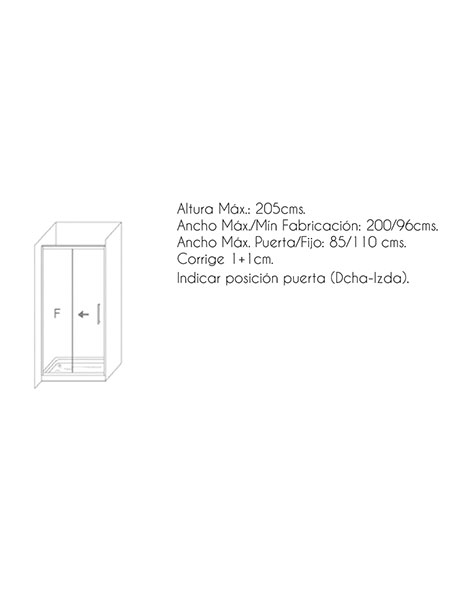 Mampara de ducha Venecia 2p puerta/fijo lacado negro 124 - 128 x 195 cms cristal transparente 7 Mampara de ducha Venecia 2p puerta/fijo lacado negro 124 - 128 x 195 cms cristal transparente - Imagen 7