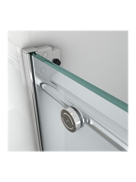 Mampara de ducha Zafira 4P puerta/fijo cromo 160 x 195 cms cristal transparente 5 Mampara de ducha Zafira 4P puerta/fijo cromo 160 x 195 cms cristal transparente - Imagen 5