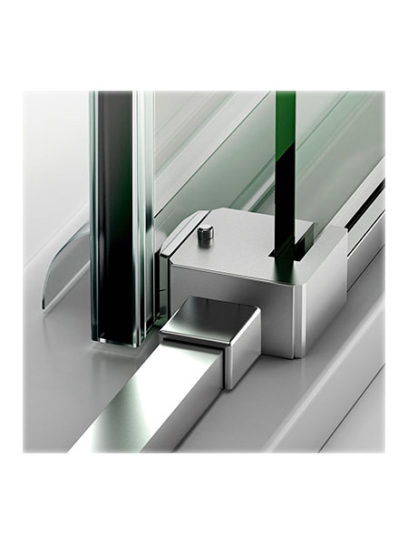 Mampara de ducha Zafira 4P puerta/fijo cromo 160 x 195 cms cristal transparente 2 Mampara de ducha Zafira 4P puerta/fijo cromo 160 x 195 cms cristal transparente - Imagen 2