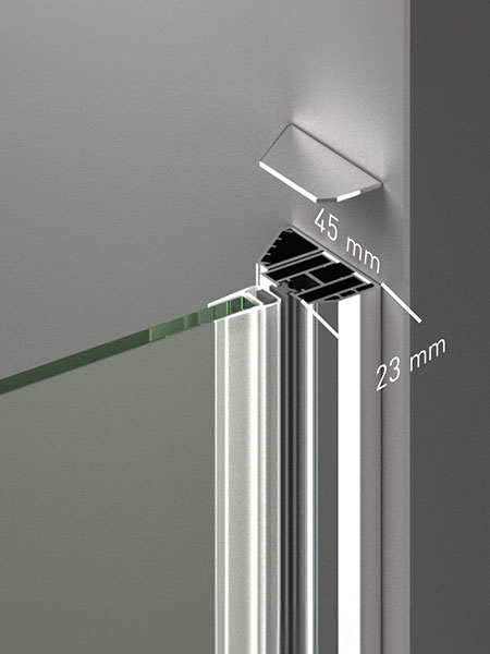 Mampara de ducha Seúl Articulada puerta/fijo lacado negro 140 (70+70) x 195 cms cristal transparente 2 Mampara de ducha Seúl Articulada puerta/fijo lacado negro 140 (70+70) x 195 cms cristal transparente - Imagen 2