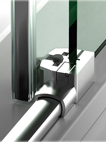 Mampara de ducha Venecia 4p + L puertas/fijos/lateral lacado negro 160 - 164 x 68 x 195 cms cristal transparente - Imagen 3