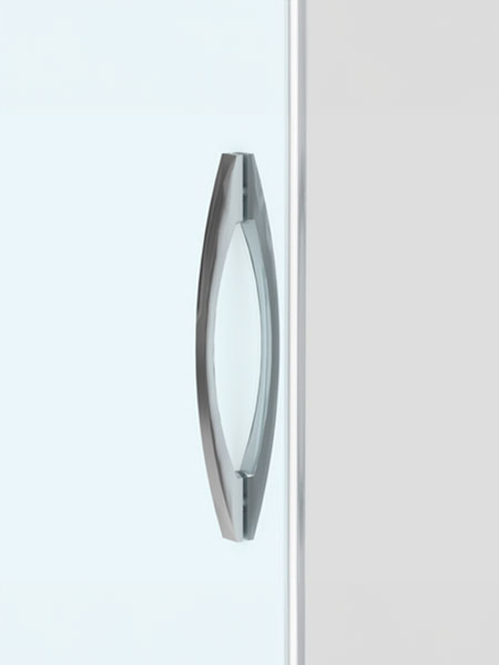 Mampara de ducha Prisma Articulada puerta/fijo lacado blanco 120 (70+50) x 195 cms cristal transparente 4 Mampara de ducha Prisma Articulada puerta/fijo lacado blanco 120 (70+50) x 195 cms cristal transparente - Imagen 4