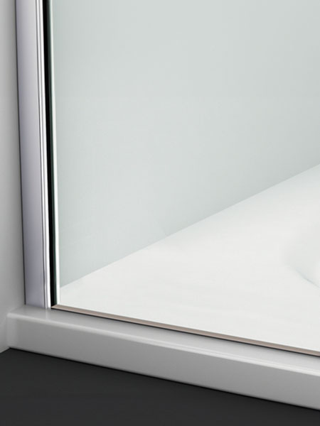 Mampara de ducha Riaza panel fijo lacado blanco mate 100 x 195 cms cristal transparente 3 Mampara de ducha Riaza panel fijo lacado blanco mate 100 x 195 cms cristal transparente - Imagen 3