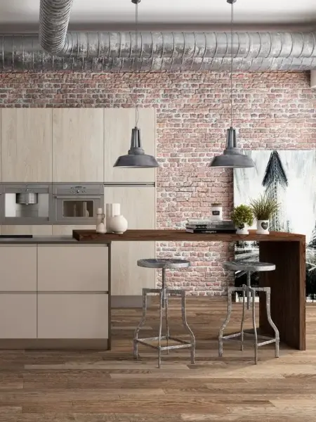 Cocinas pequeñas con desayunador 14 Mueble desayuno cocina