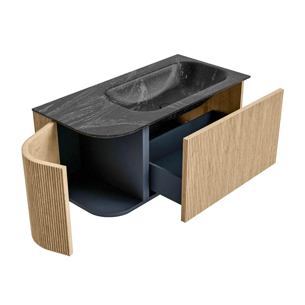 MONDIAZ KURVE-DLUX 95cm mueble de baño curva Izquierda color Oak con 1 cajón y 1 puerta. Lavabo BIG SMALL Derecho 1 orificio Lava. 6 MONDIAZ KURVE-DLUX 95cm mueble de baño curva Izquierda color Oak con 1 cajón y 1 puerta. Lavabo BIG SMALL Derecho 1 orificio Lava. - Imagen 6