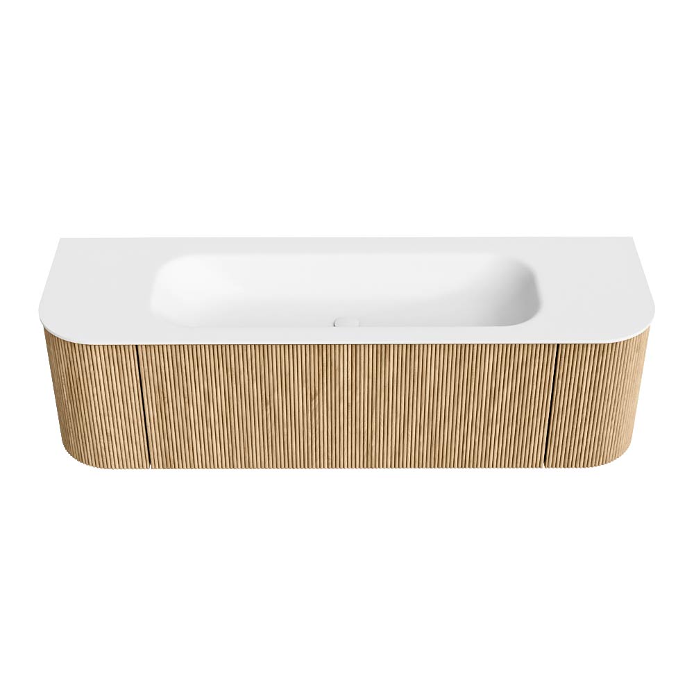 MONDIAZ KURVE 150cm mueble de baño curva Izquierda + Derecha color Oak con 1 cajón y 2 puertas. Lavabo BIG MEDIUM Centro 1 orificio Talc. 5 MONDIAZ KURVE 150cm mueble de baño curva Izquierda + Derecha color Oak con 1 cajón y 2 puertas. Lavabo BIG MEDIUM Centro 1 orificio Talc. - Imagen 5