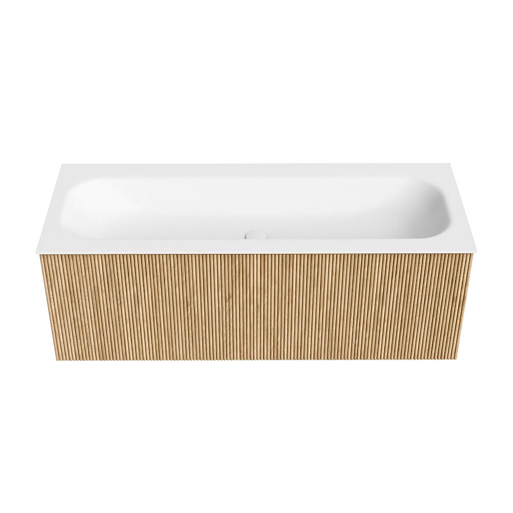 MONDIAZ KURVE 120cm mueble de baño color Oak con 1 cajón y sin puerta. Lavabo BIG LARGE Centro 1 orificio Talc. 5 MONDIAZ KURVE 120cm mueble de baño color Oak con 1 cajón y sin puerta. Lavabo BIG LARGE Centro 1 orificio Talc. - Imagen 5