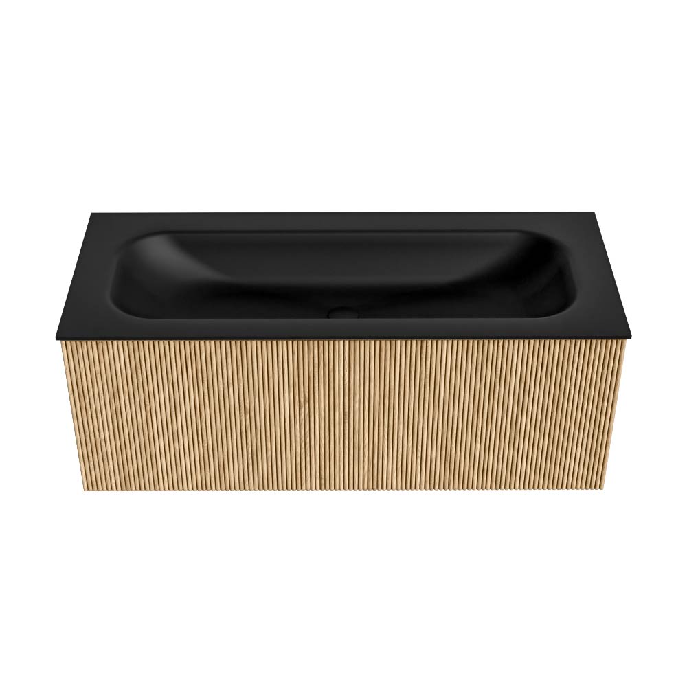 MONDIAZ KURVE 110cm mueble de baño color Oak con 1 cajón y sin puerta. Lavabo BIG MEDIUM Centro 1 orificio Urban. 5 MONDIAZ KURVE 110cm mueble de baño color Oak con 1 cajón y sin puerta. Lavabo BIG MEDIUM Centro 1 orificio Urban. - Imagen 5