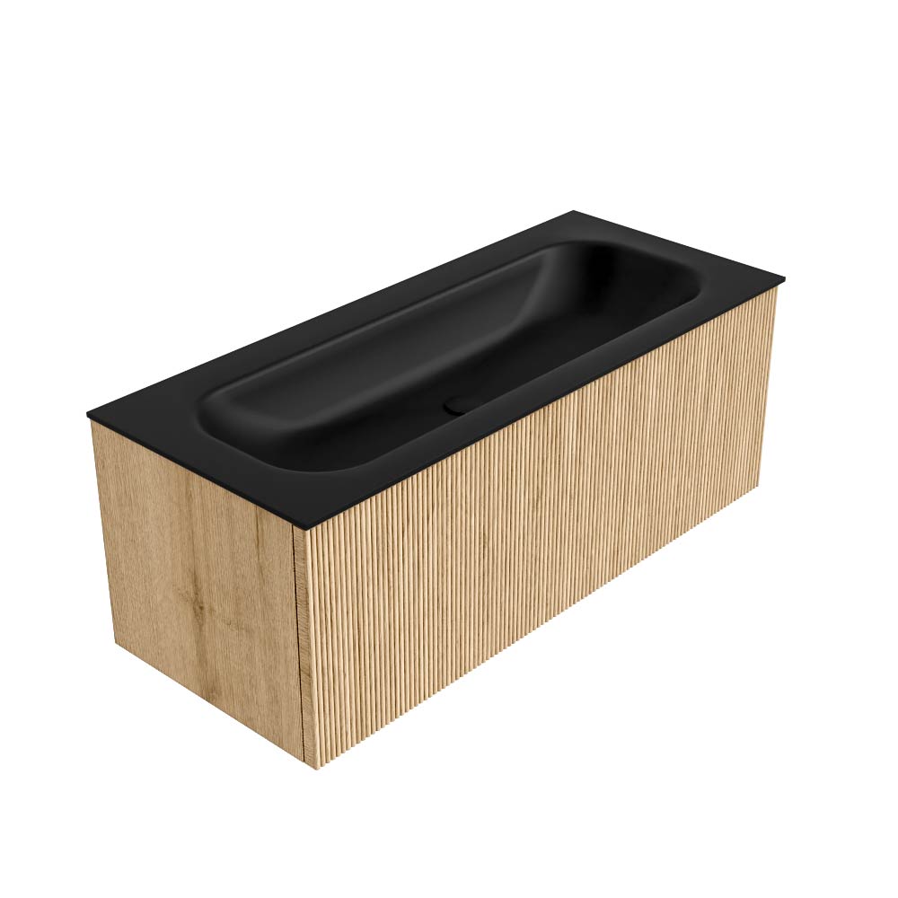MONDIAZ KURVE 110cm mueble de baño color Oak con 1 cajón y sin puerta. Lavabo BIG MEDIUM Centro sin orificio Urban. 4 MONDIAZ KURVE 110cm mueble de baño color Oak con 1 cajón y sin puerta. Lavabo BIG MEDIUM Centro sin orificio Urban. - Imagen 4