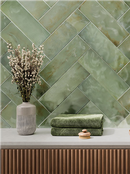 Descubre el azulejo porcelánico zilij Sage.