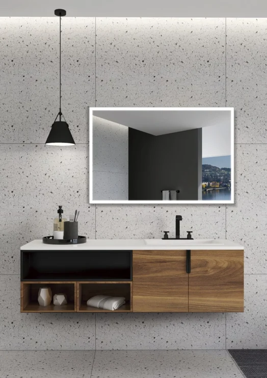Espejo De Baño Con Luz Redondo Diam. 80 Cm Moderno, Antivaho, Intensidad Variable | Leroy Merlin