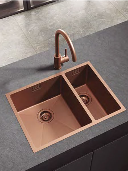 Fregadero de Aguamarina Rose mate.