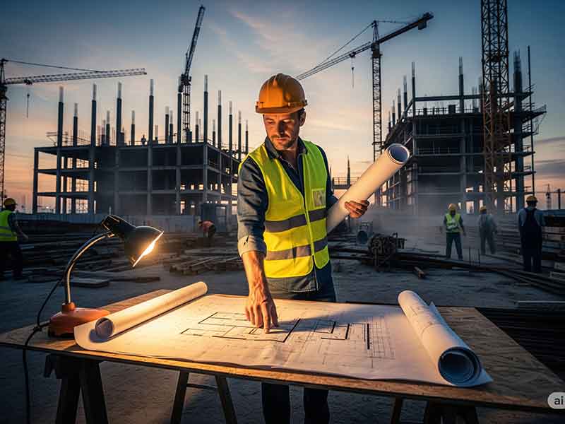 Constructor en obra