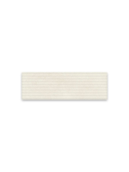 Azulejo porcelánico beige con relieve lineal para paredes interiores