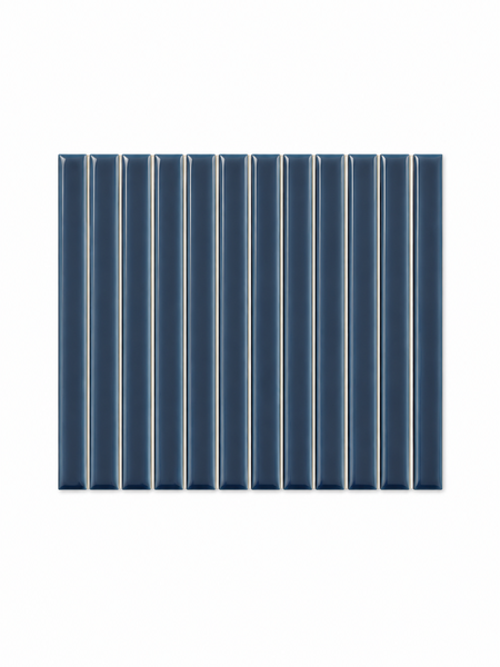 Revestimiento Waikiki Azul-B Brillo 23x33,5 cm pasta blanca (1 m2/cj) 2 Azulejo Waikiki Azul-B Surf 23x33,5 con relieve lineal y acabado brillo azul intenso