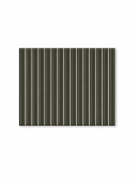 Revestimiento Waikiki Negro-B 23x33,5 cm pasta blanca (1 m2/cj) 2 Azulejo cerámico Waikiki Negro Surf con relieve vertical y acabado brillo en color negro