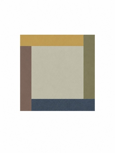 Pavimento Porcelánico Moani 20x20 cm Efecto Hidráulico Mate (1 m2/cj) 2 Azulejo porcelánico Moani 20x20 cm con composición geométrica moderna en colores azul, verde oliva, mostaza y tierra