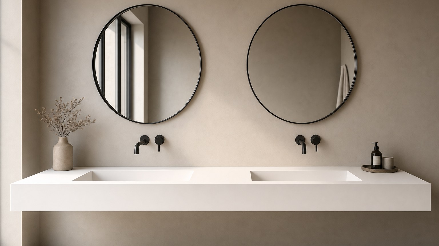 Encimeras de baño doble seno