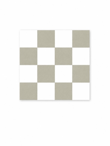 Pavimento Gres Porcelánico Makai Blanco 20x20 cm Efecto Hidráulico (1 m2/cj) 2 Azulejo Makai Blanco 20x20 cm con diseño damero en tonos blanco y beige suave para revestimientos y pavimentos decorativos
