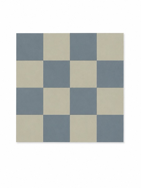 Pavimento Gres Porcelánico Makai Celeste 20x20 cm Efecto Hidráulico. 2 Mosaico Makai Celeste 20x20 cm con diseño ajedrezado en tonos azul celeste y beige para revestimientos y pavimentos decorativos