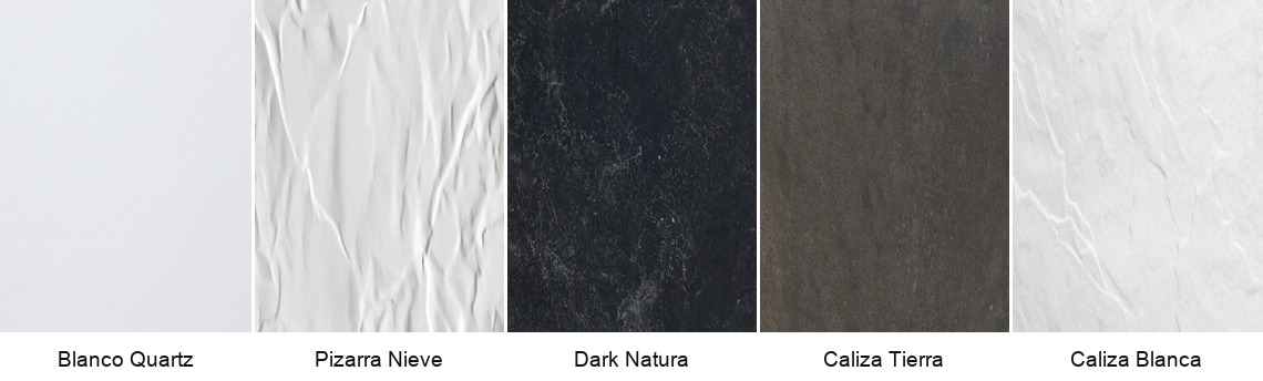 Radiador agua Silicium DK11 H2O 500 w 50x50x8 cm tecnología Dual kherr 14 Los cinco acabados de piedra del radiador de agua Silicium H2O: Blanco Quartz, Pizarra Nieve, Dark Natura, Caliza Tierra y Caliza Blanca