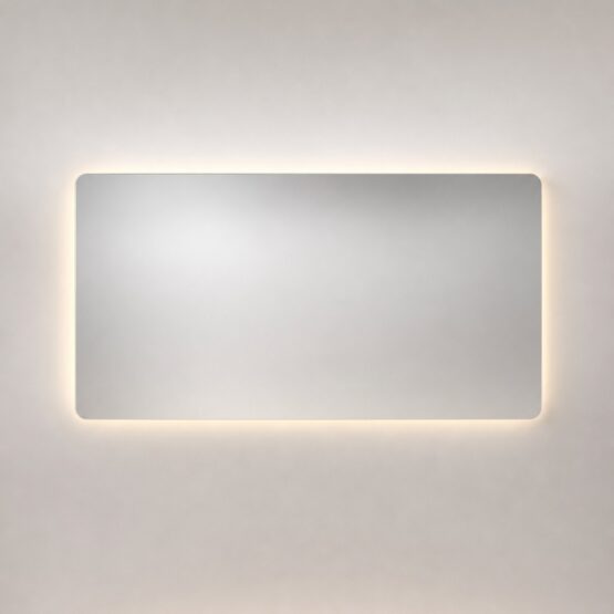 Espejo de baño Hydra horizontal con luz LED ambiental retroiluminada